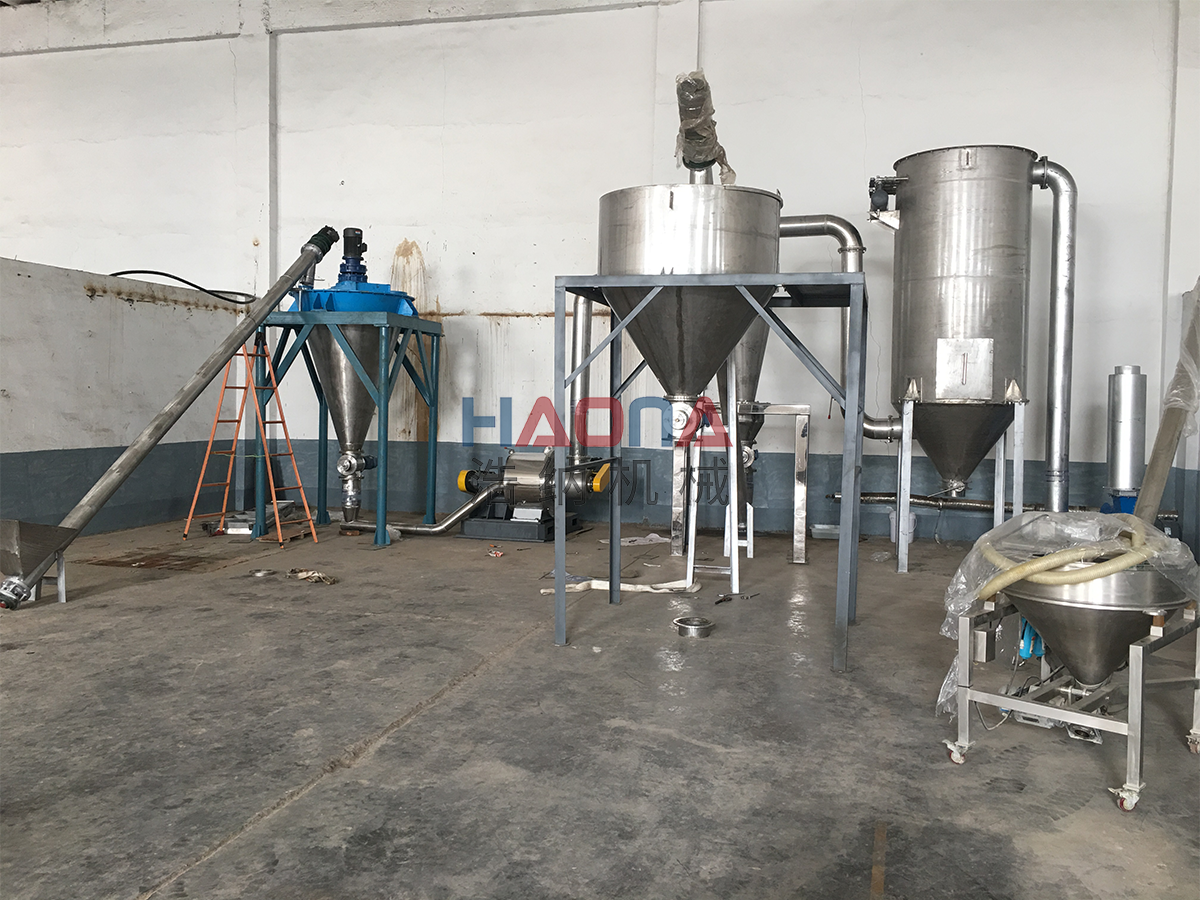 機械式粉碎機-600沖擊+混合生產線
